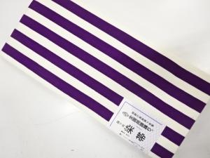 未使用品　縞模様織り出し　踊り帯